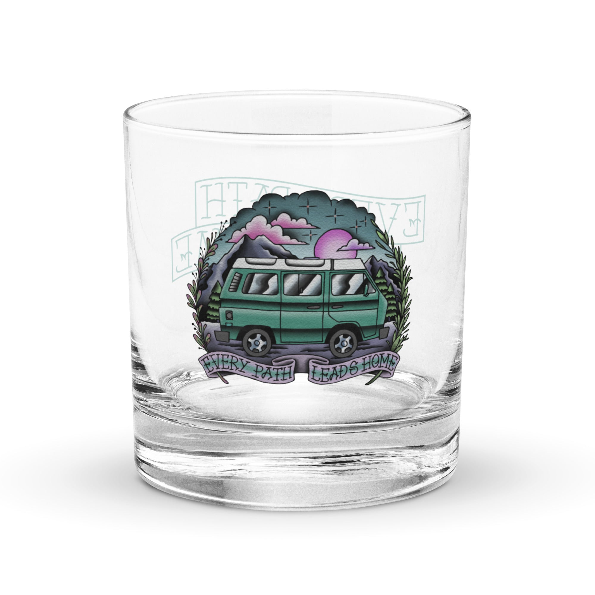Every Path Leads Home Rocks Glass - OVERLANDERS Outfitter