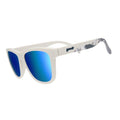 Rare Air Discs Rocky Mountains polarized sunglasses with black frames and tinted lenses, side view showing classic outdoor accessory.
