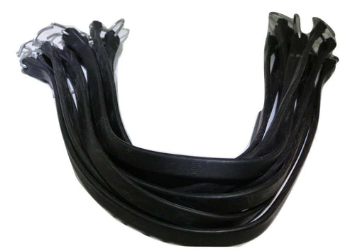 15-inch rubber tarp straps with crimped S-hooks, flatbed ratchet straps, 15-pack, durable and reusable for secure cargo fastening