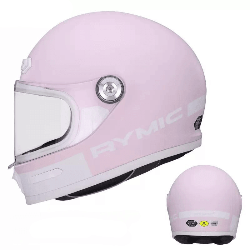 RYMIC™ V80 full face helmet by Bean's Moto Booth showing a sleek black design with ventilation vents and secure chin strap.