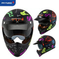 Vintage full face helmet from RYMIC™ by Bean's Moto Booth, featuring a classic design and secure chin strap.