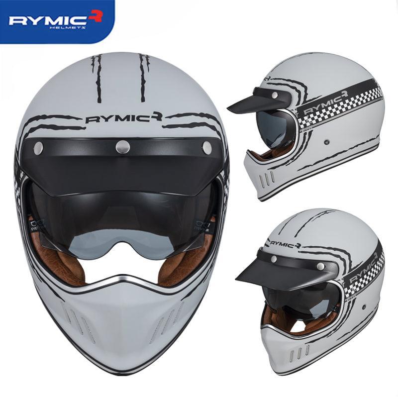 Vintage full face helmet by Bean's Moto Booth with a classic design, featuring a smooth shell and adjustable strap.