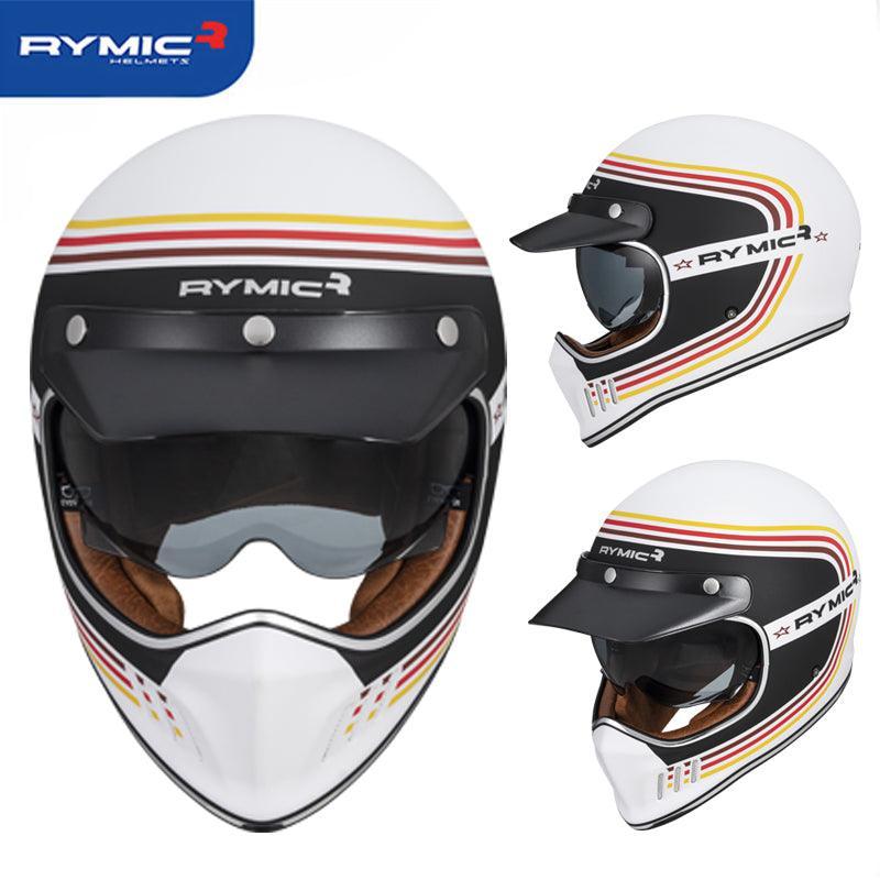 Vintage full face helmet by Bean's Moto Booth featuring a classic design and sturdy construction.