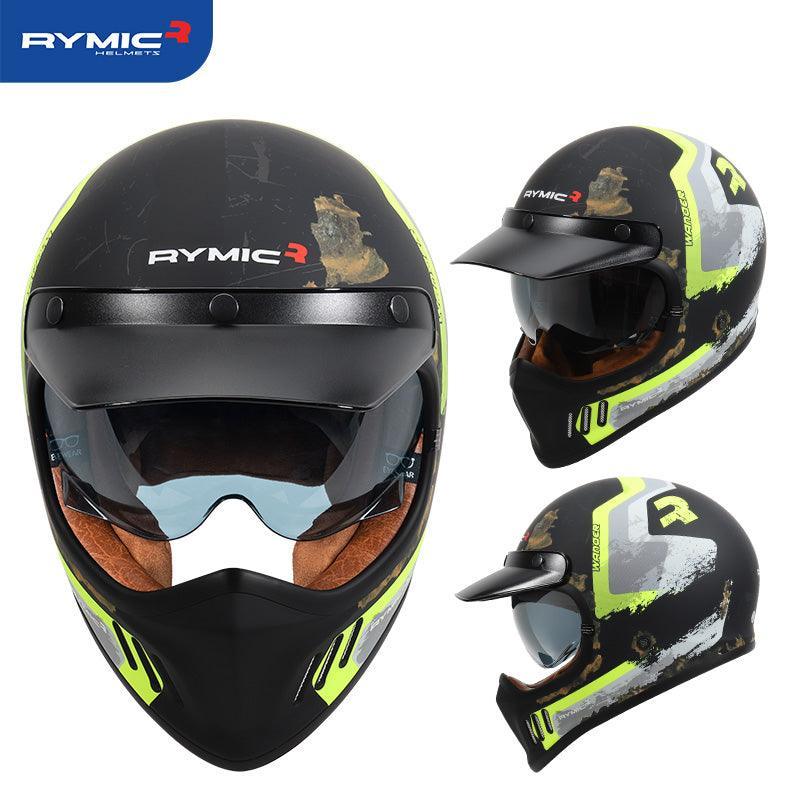 Vintage full face helmet by Bean's Moto Booth, featuring a classic design with a sturdy shell and adjustable strap.