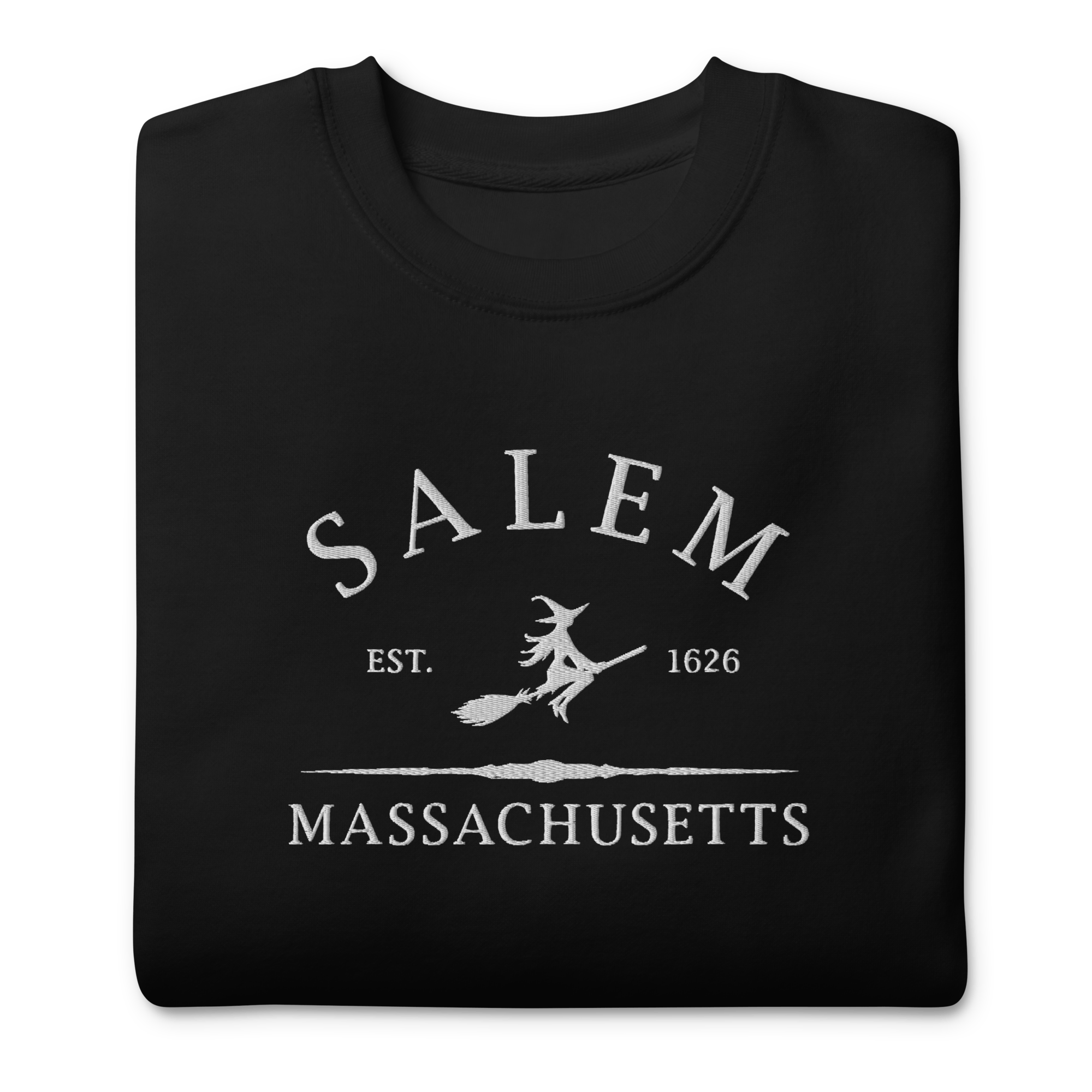 Salem Massachusetts Embroidered Sweatshirt