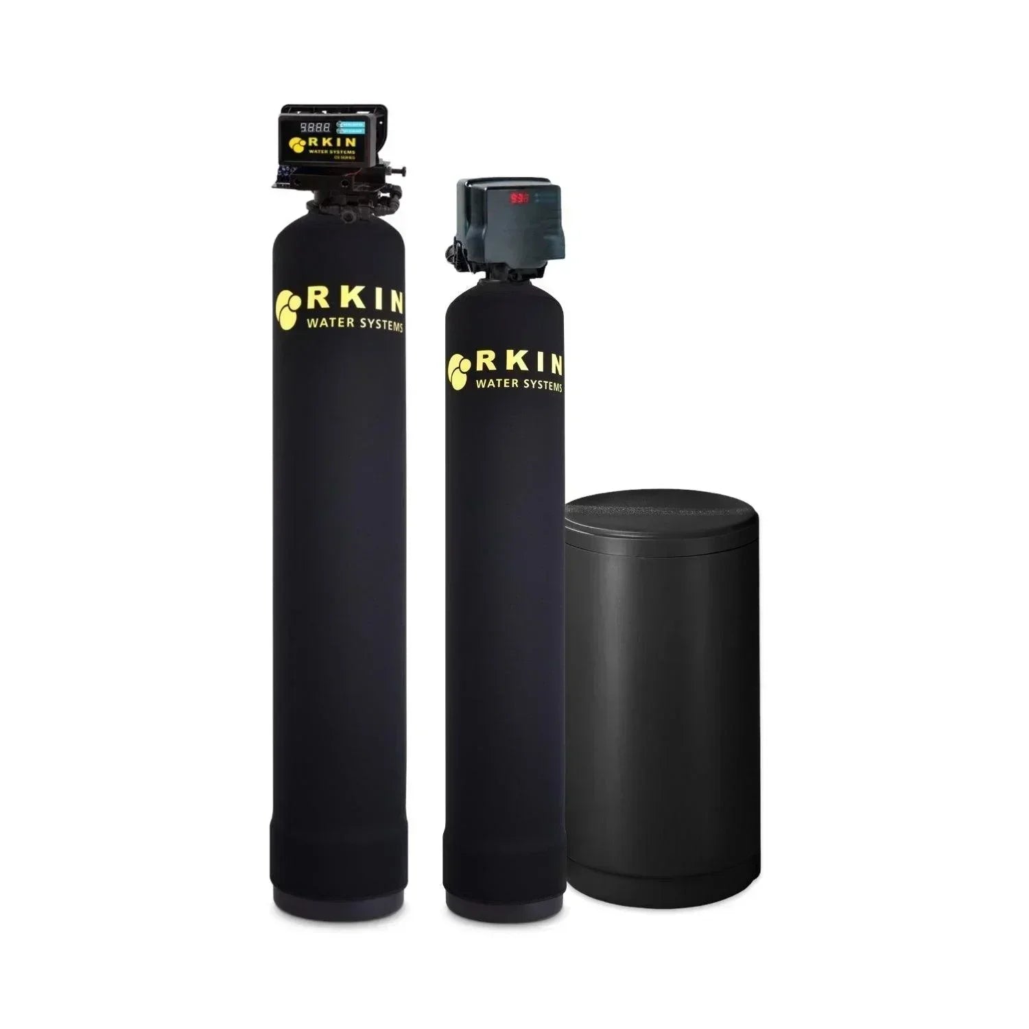 Green Vista Living salt-based water softener and well water filter combo for whole house water treatment system.