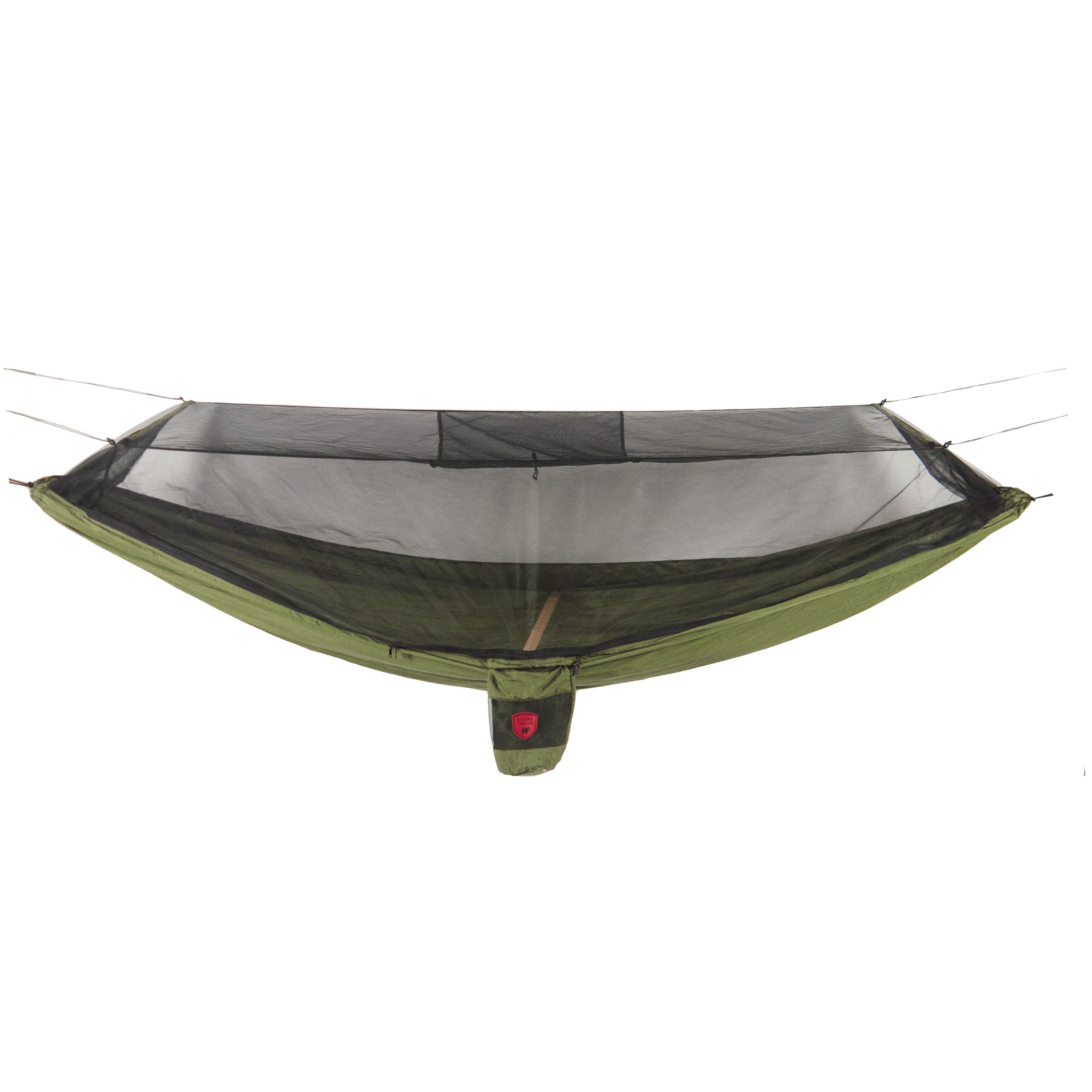 GrandTrunk Skeeter Beeter XT Mosquito Net Hammock set up in a natural setting, showcasing its protective netting and hammock design.