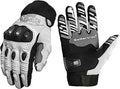 Seibertron™ SPS-2 carbon fiber touchscreen motorcycle gloves with black design, textured palm, and secure wrist closure.