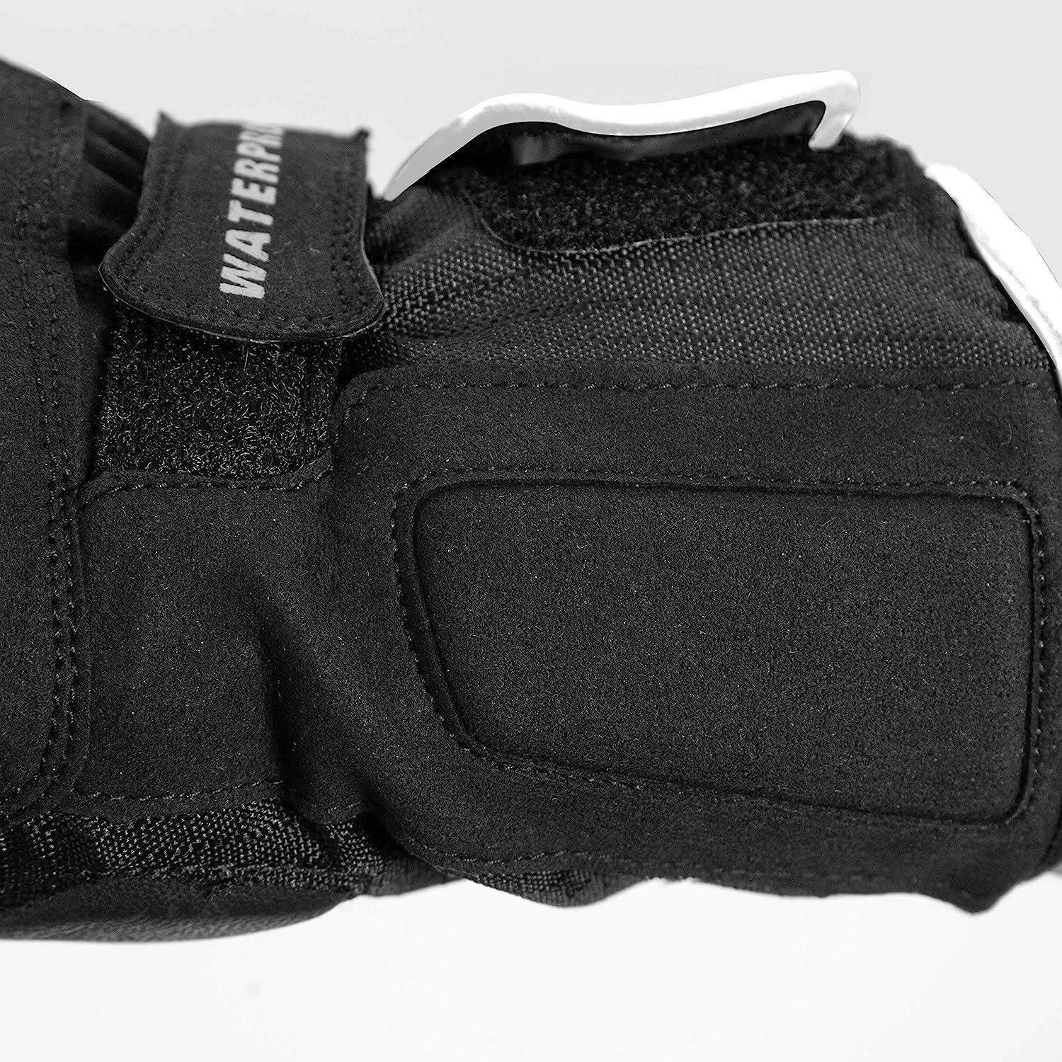 Seibertron™ SPW2 carbon fiber waterproof touchscreen leather motorcycle gloves with reinforced palms and adjustable wrist straps.