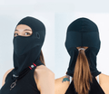 SEIVI™ anti-slip, anti-bacterial motorcycle balaclava by Bean's Moto Booth, showing close-up of fabric with breathable design.