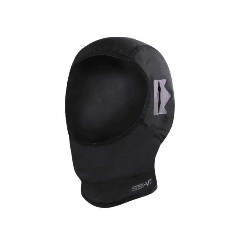 SeIVI™ Anti-Slip Anti-Bacterial Motorcycle Balaclava by Bean's Moto Booth, showing black fabric with breathable design and snug fit.
