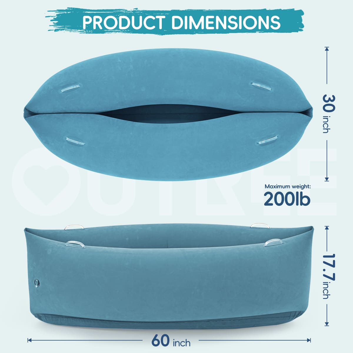 Outree sensory pea pod chair for kids, inflatable hug boat designed for calming and therapy, with soft, weighted fabric.