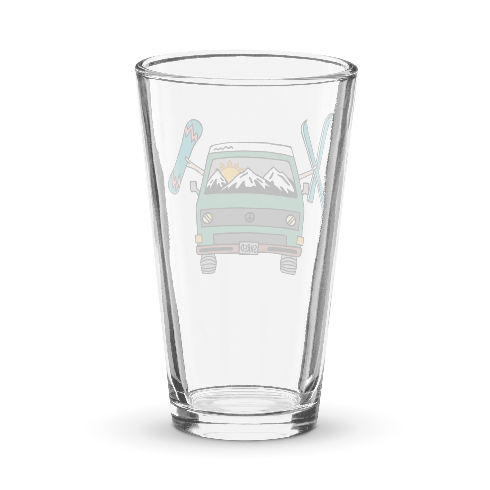 Shred Van Shaker Pint Glass - OVERLANDERS Outfitter