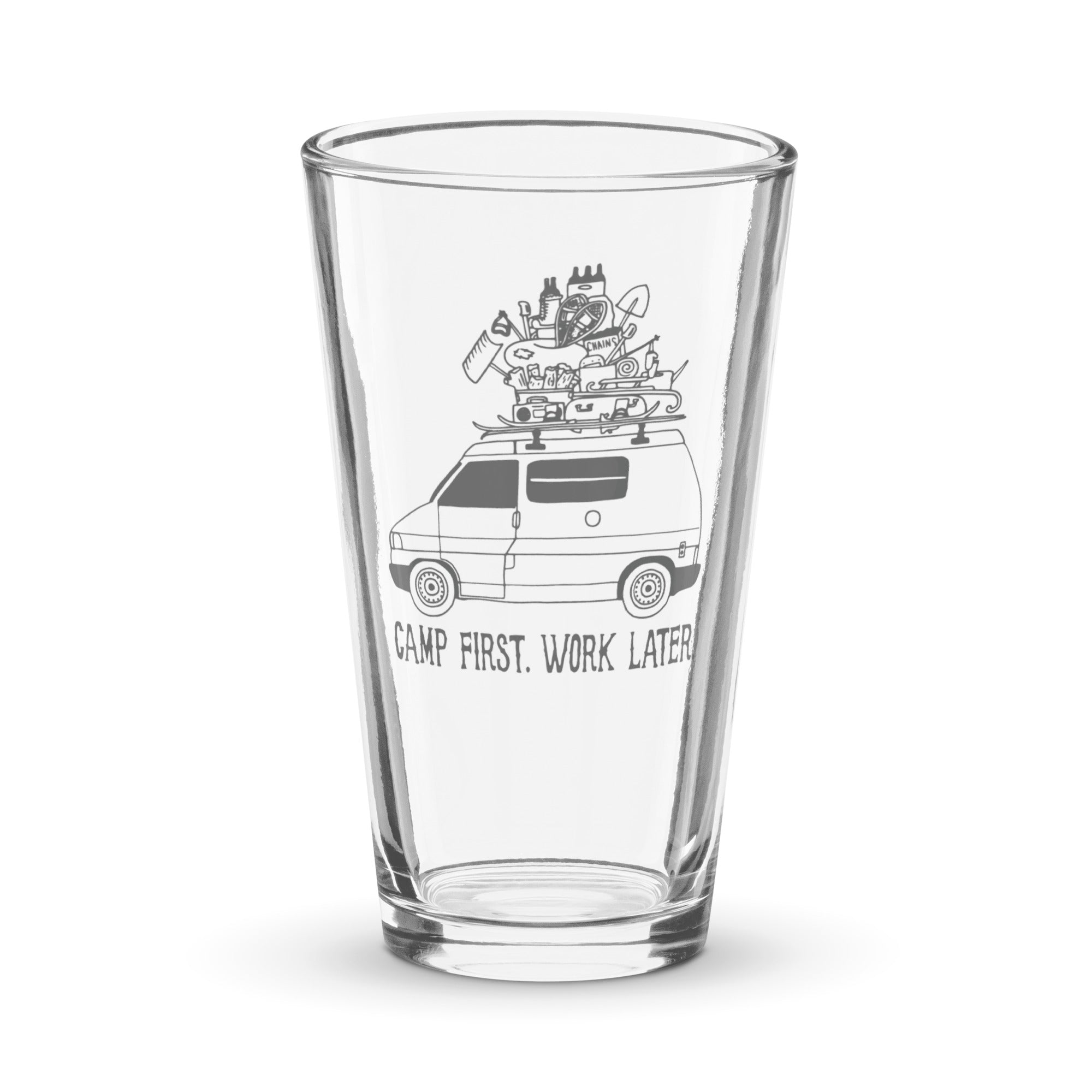 Rad Eurovan Shaker Pint Glass - OVERLANDERS Outfitter