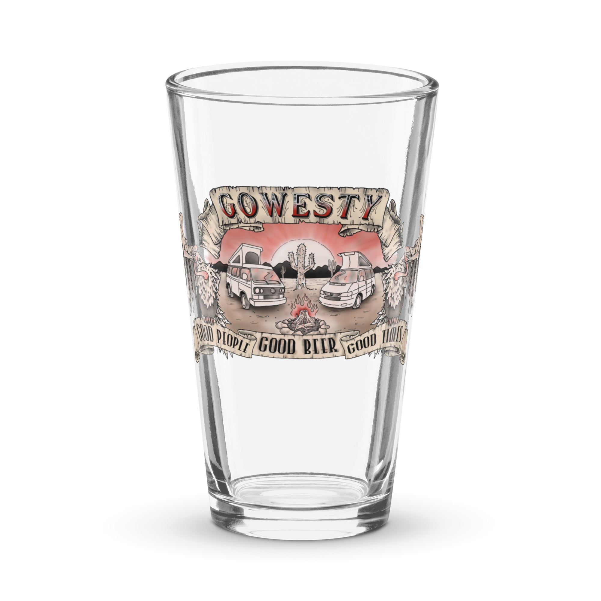Desert Vulture Shaker Pint Glass - OVERLANDERS Outfitter