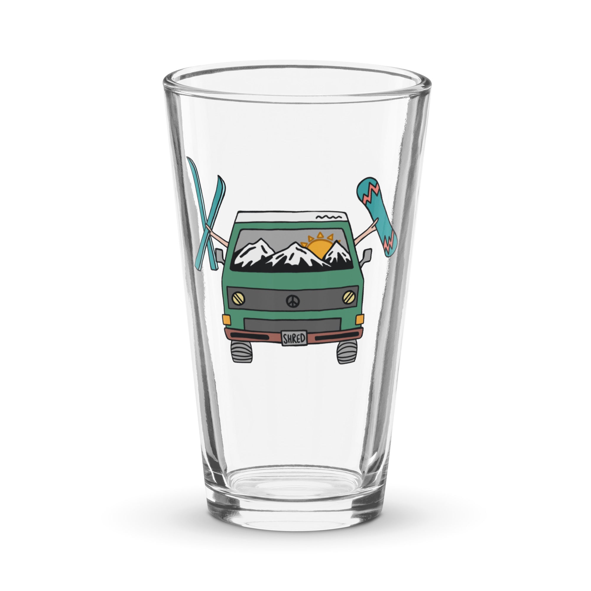 Shred Van Shaker Pint Glass - OVERLANDERS Outfitter