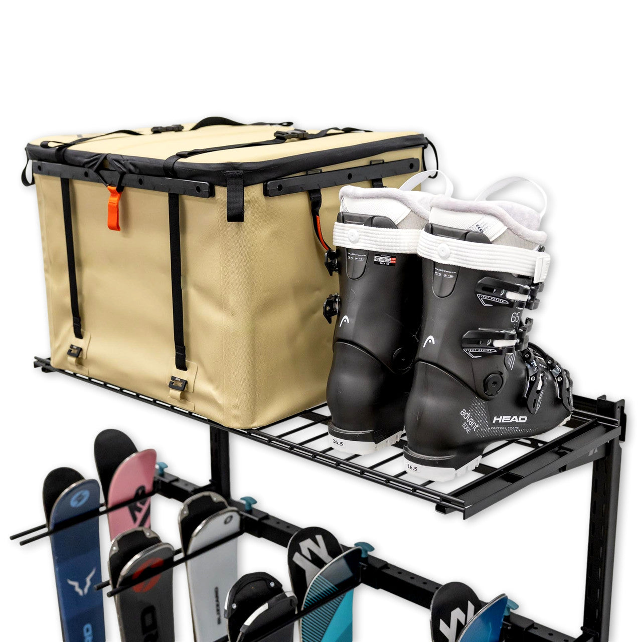 Solitude Ski Wire Shelf | Adjustable Wall Storage System | Holds 10 Pairs of Skis - OVERLANDERS Outfitter