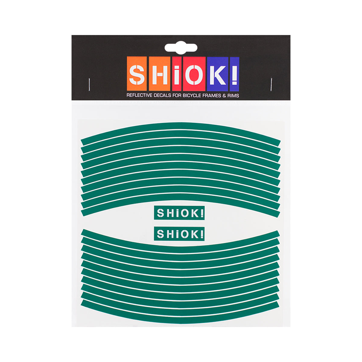 Green ZEITBIKE SHIOK straight rim reflective for bicycles, designed for enhanced visibility during night riding.