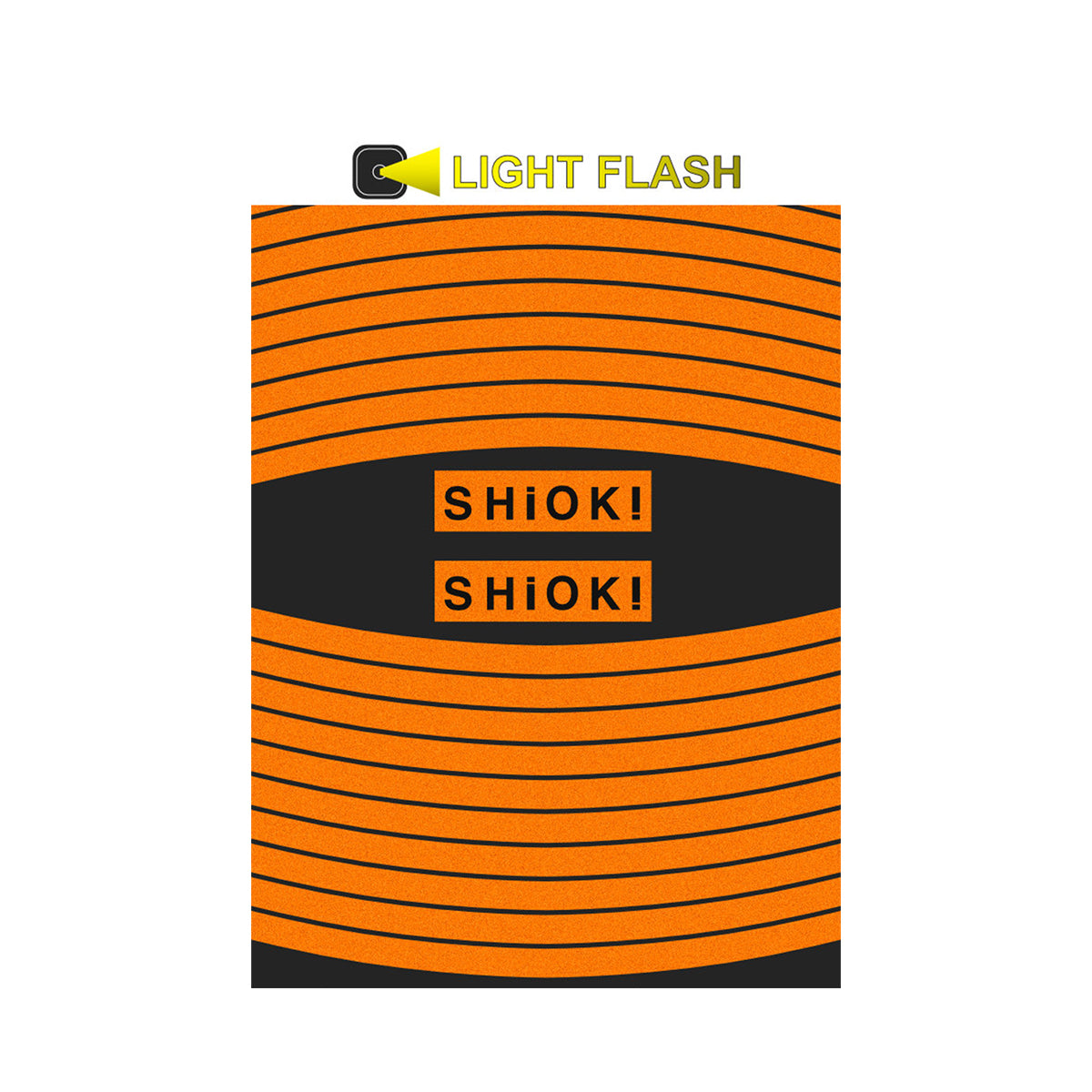 Orange ZEITBIKE SHIOK straight rim reflectives glowing on bicycle wheel for high visibility and safety.