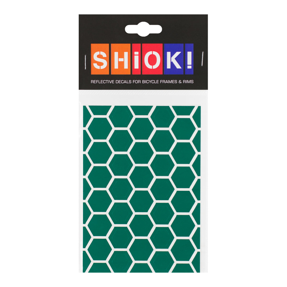 Green honeycomb frame reflective by ZEITBIKE, showing a close-up of the honeycomb pattern on the bike reflector.