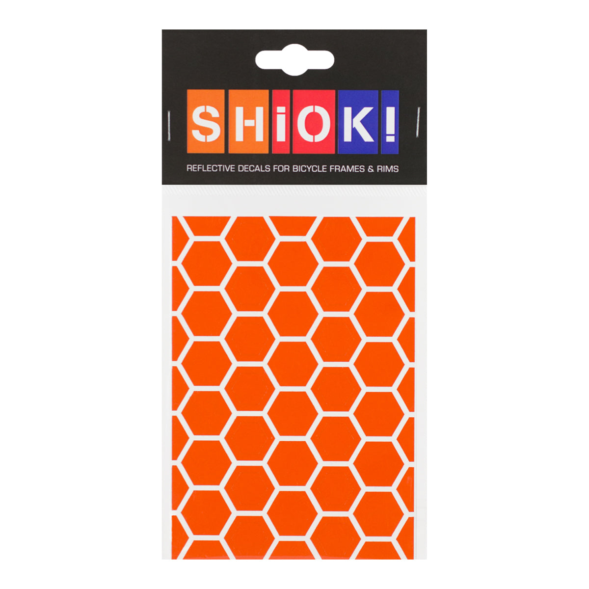 Orange honeycomb-shaped reflective frame by ZEITBIKE, designed for visibility and safety during cycling or outdoor activities.