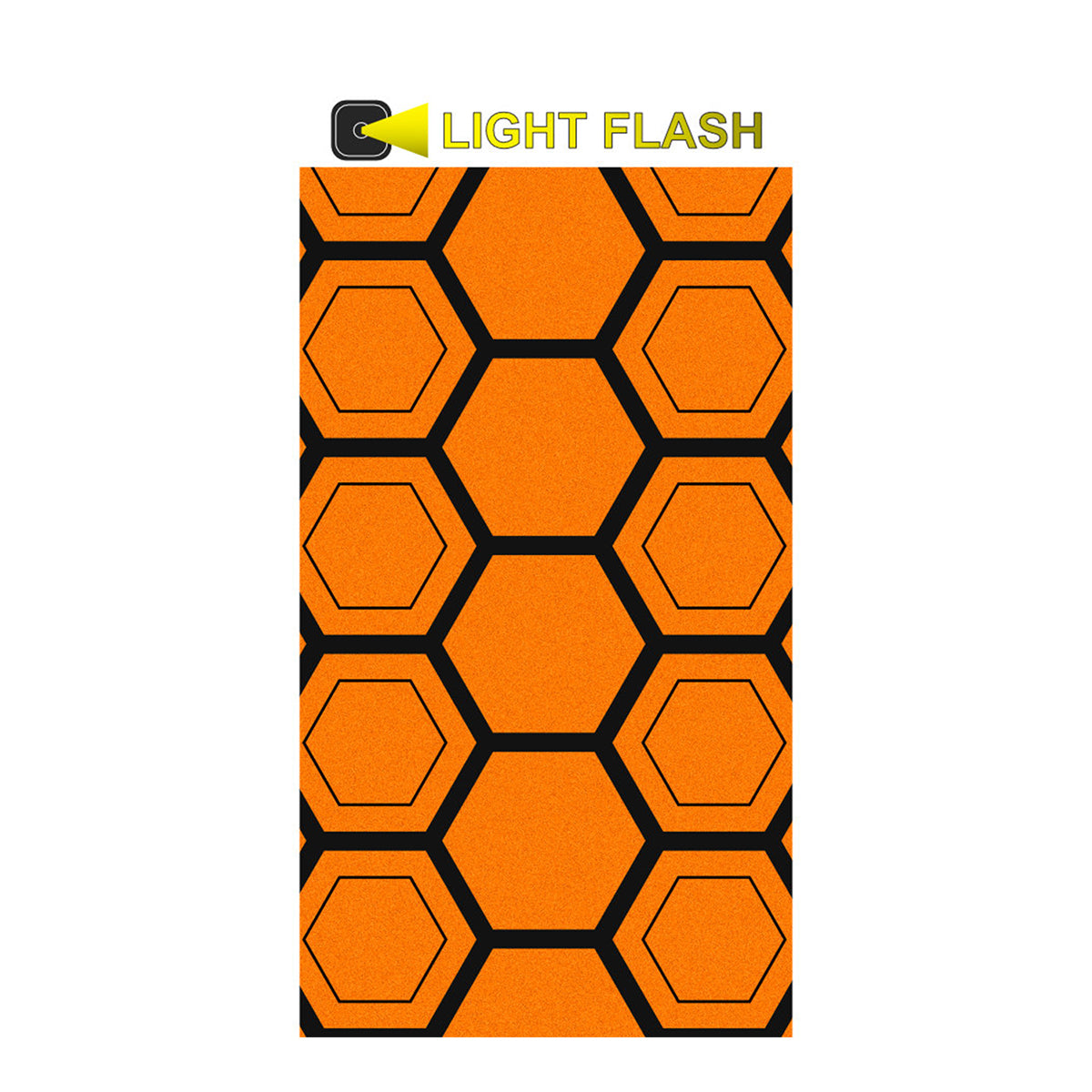 Orange honeycomb frame reflective tape by ZEITBIKE, designed for high visibility and safety during cycling in low light conditions.