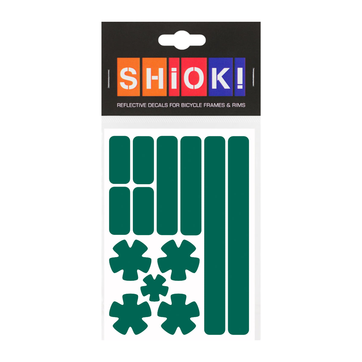 ZEITBIKE SHIOK Stars N Stripes Frame Reflective, green safety reflective strip on bike frame for visibility.