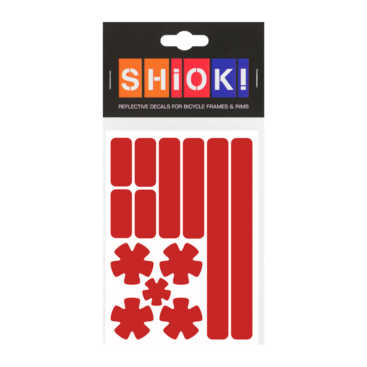Red Stars and Stripes Frame Reflective by ZEITBIKE, highly visible bike safety reflectors for enhanced nighttime visibility.