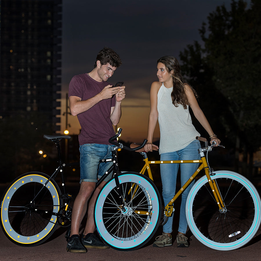 ZEITBIKE SHIOK Honeycomb Frame Reflectives shown on a bicycle, designed for enhanced visibility and safety during rides.
