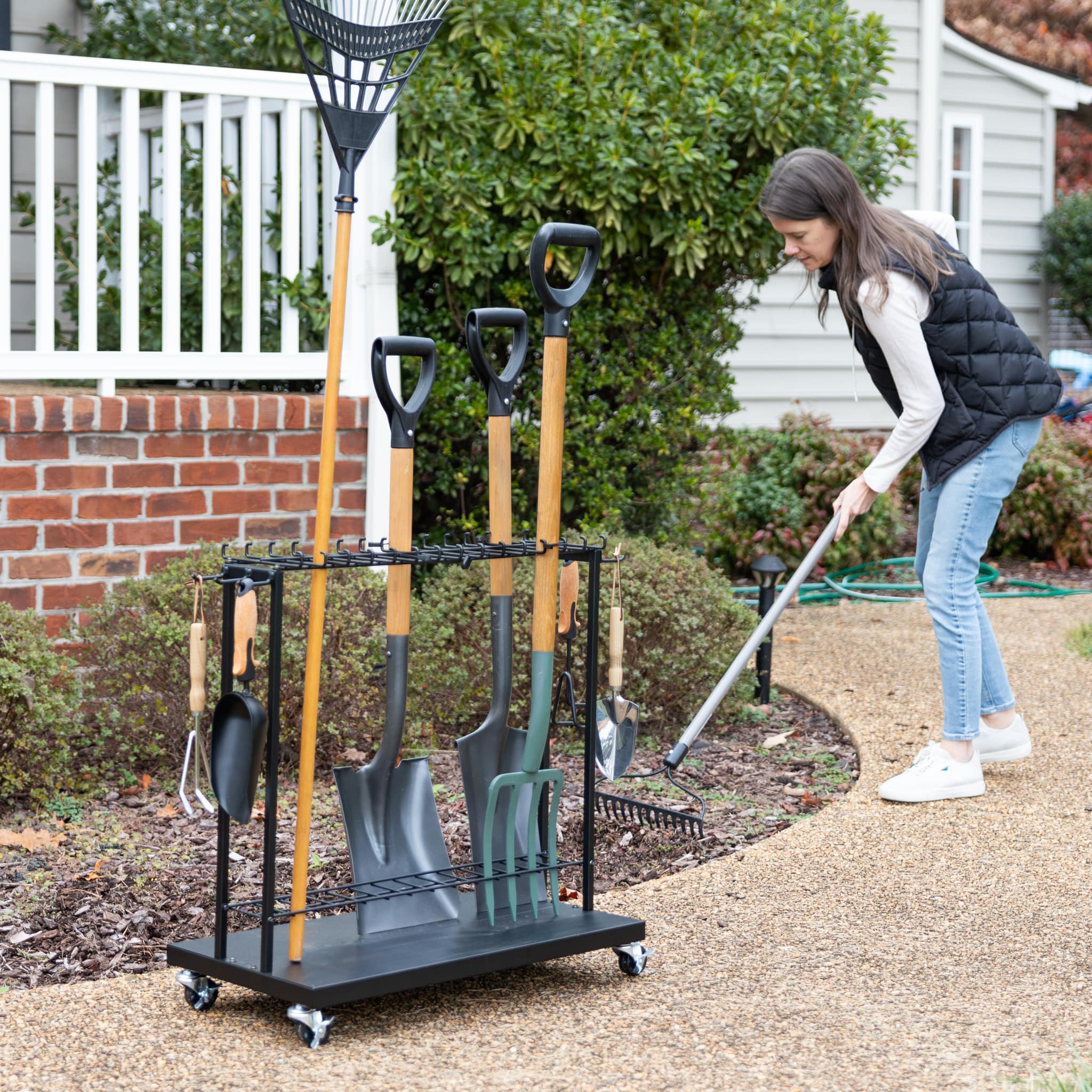 Shovel Shuttle | Rolling Garden Tool Organizer - OVERLANDERS Outfitter