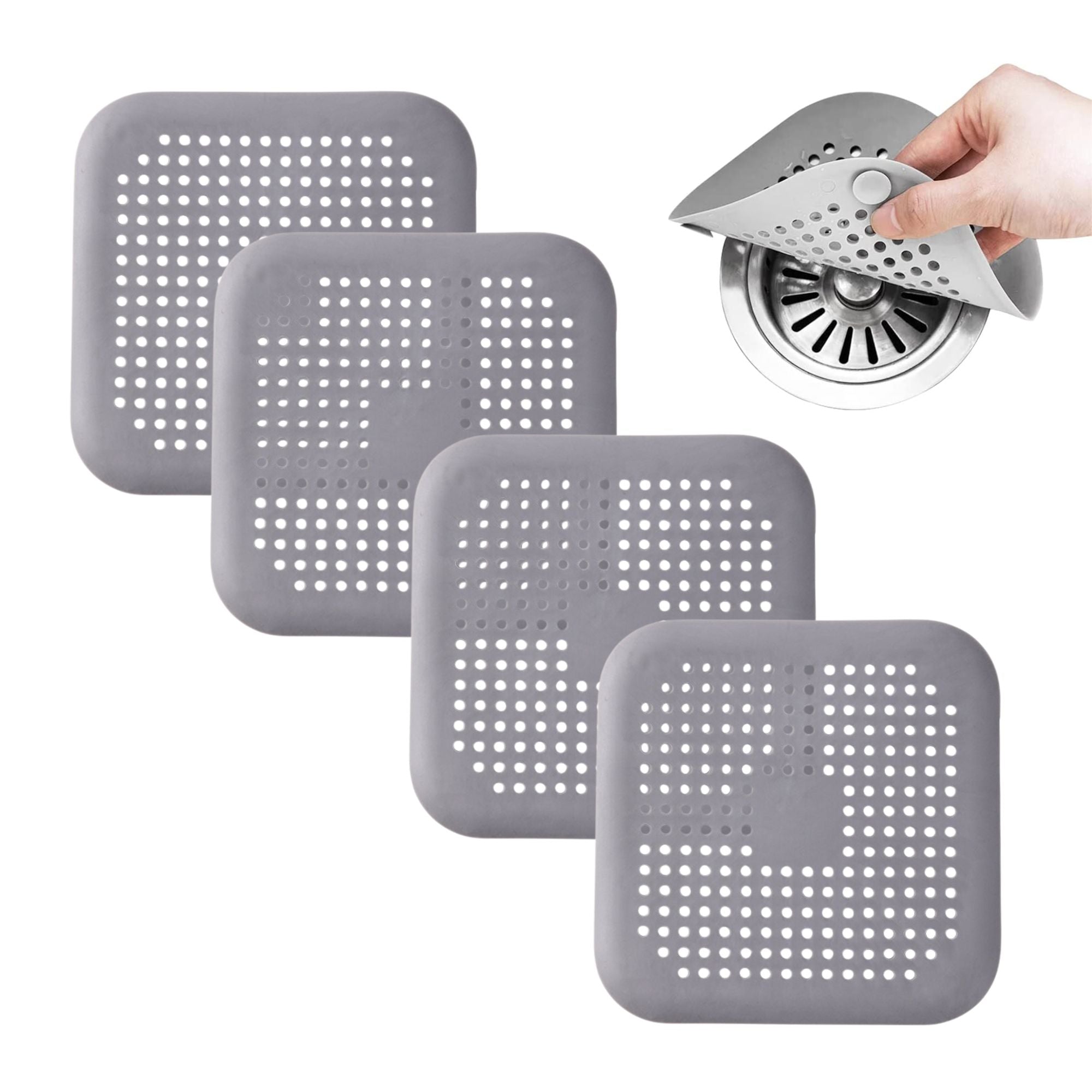 Silicone Drain Hair Catcher – Square Sink Strainer with Suction - OVERLANDERS Outfitter