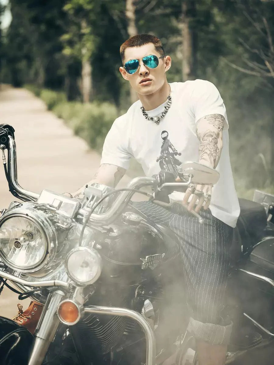 SimpleFAD Moto Boy/Girl T-shirt by Bean's Moto Booth, featuring a casual graphic design on a comfortable cotton tee.