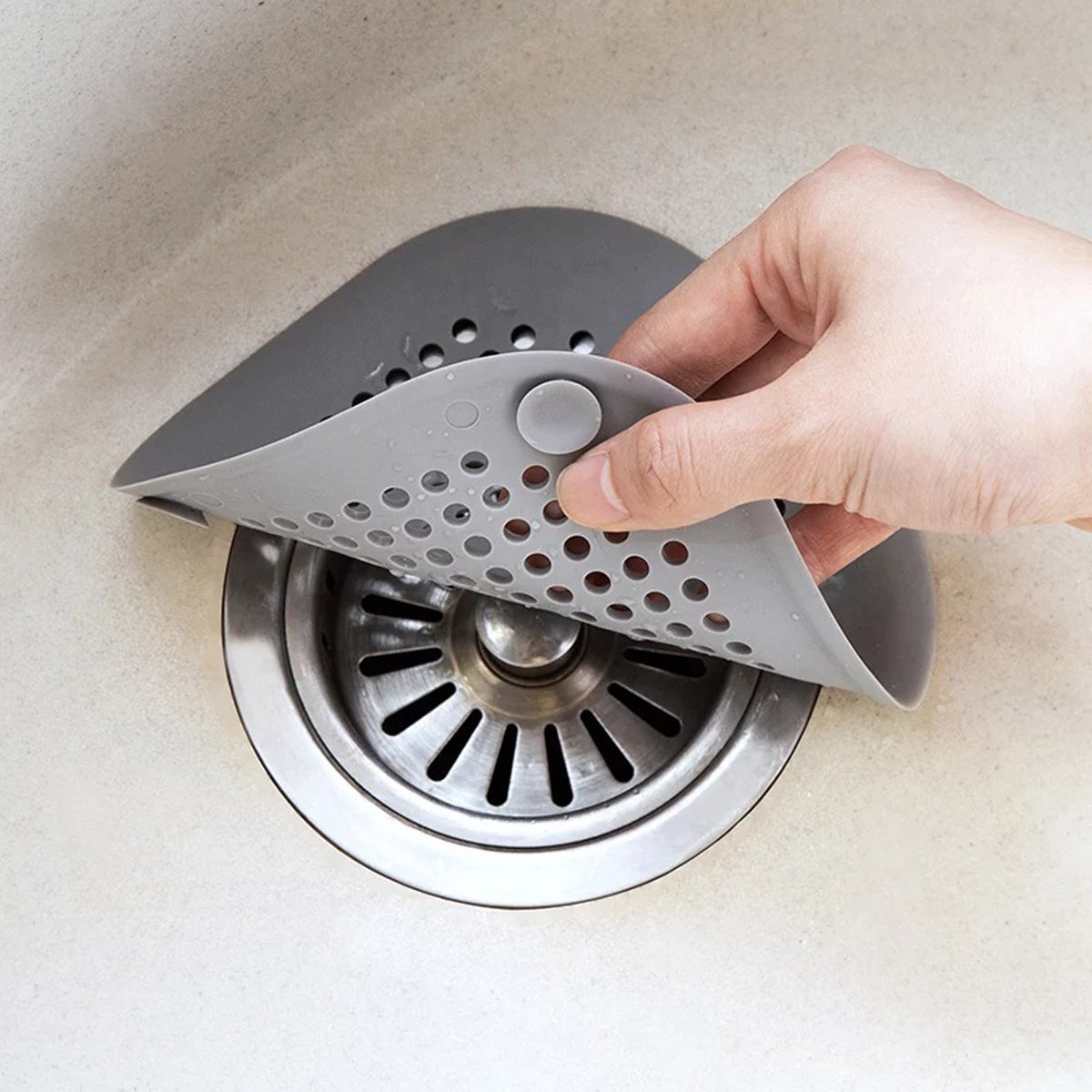 Silicone Drain Hair Catcher – Square Sink Strainer with Suction - OVERLANDERS Outfitter
