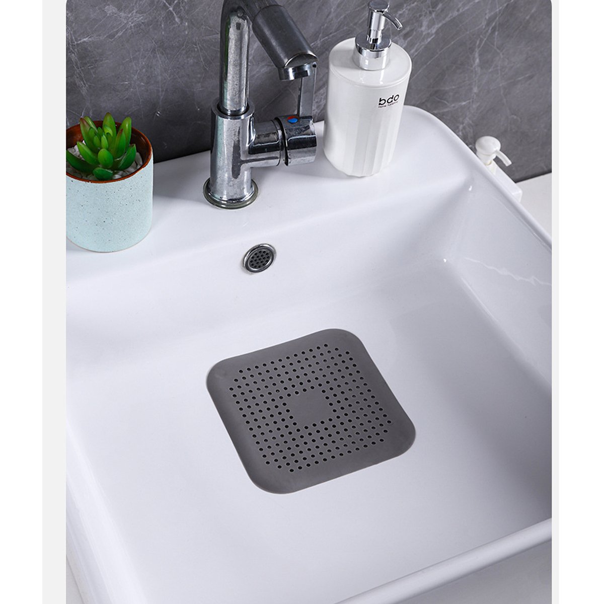 Silicone Drain Hair Catcher – Square Sink Strainer with Suction - OVERLANDERS Outfitter