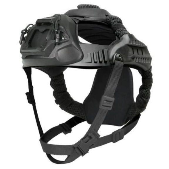 HCC Tactical Skull Mounting System for helmets and accessories, shown with mounting components on a tactical helmet.