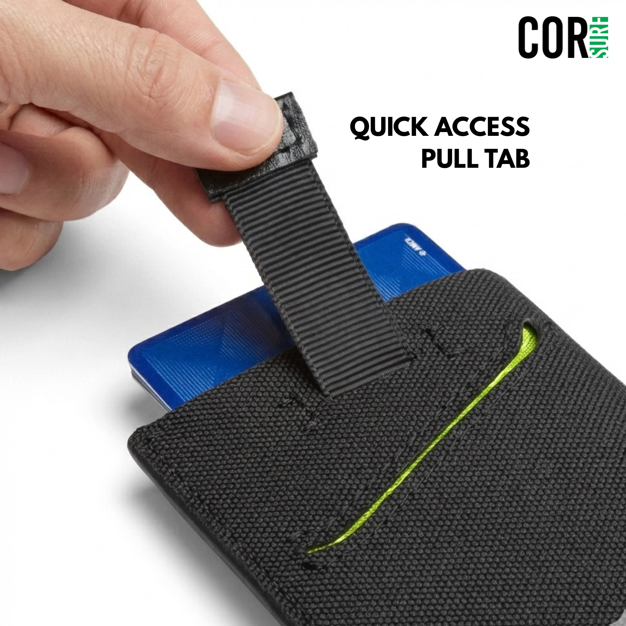 COR Surf Spring Break travel bundle featuring a colorful slime-themed wallet with pull tab for easy access.