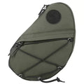Backcountry Sportsman sling pack with new zipper, compact design, adjustable strap, and multiple storage compartments.