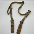 SFT2 Tactical tan single point bungee sling, featuring adjustable bungee for comfort and stability in tactical use.