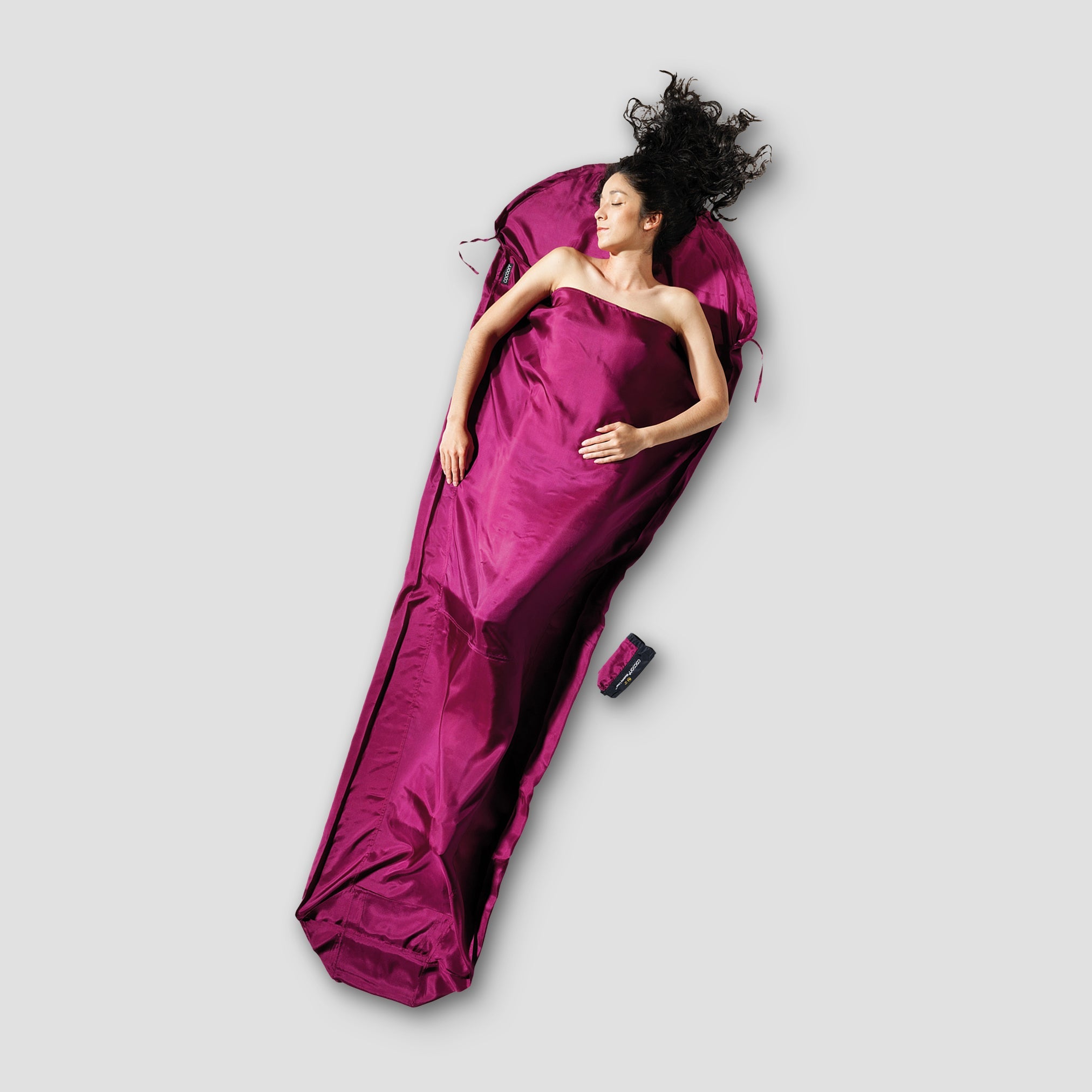 MummyLiner™ Silk by COCOON, featuring a soft, luxurious silk fabric designed for added comfort in sleeping bags.