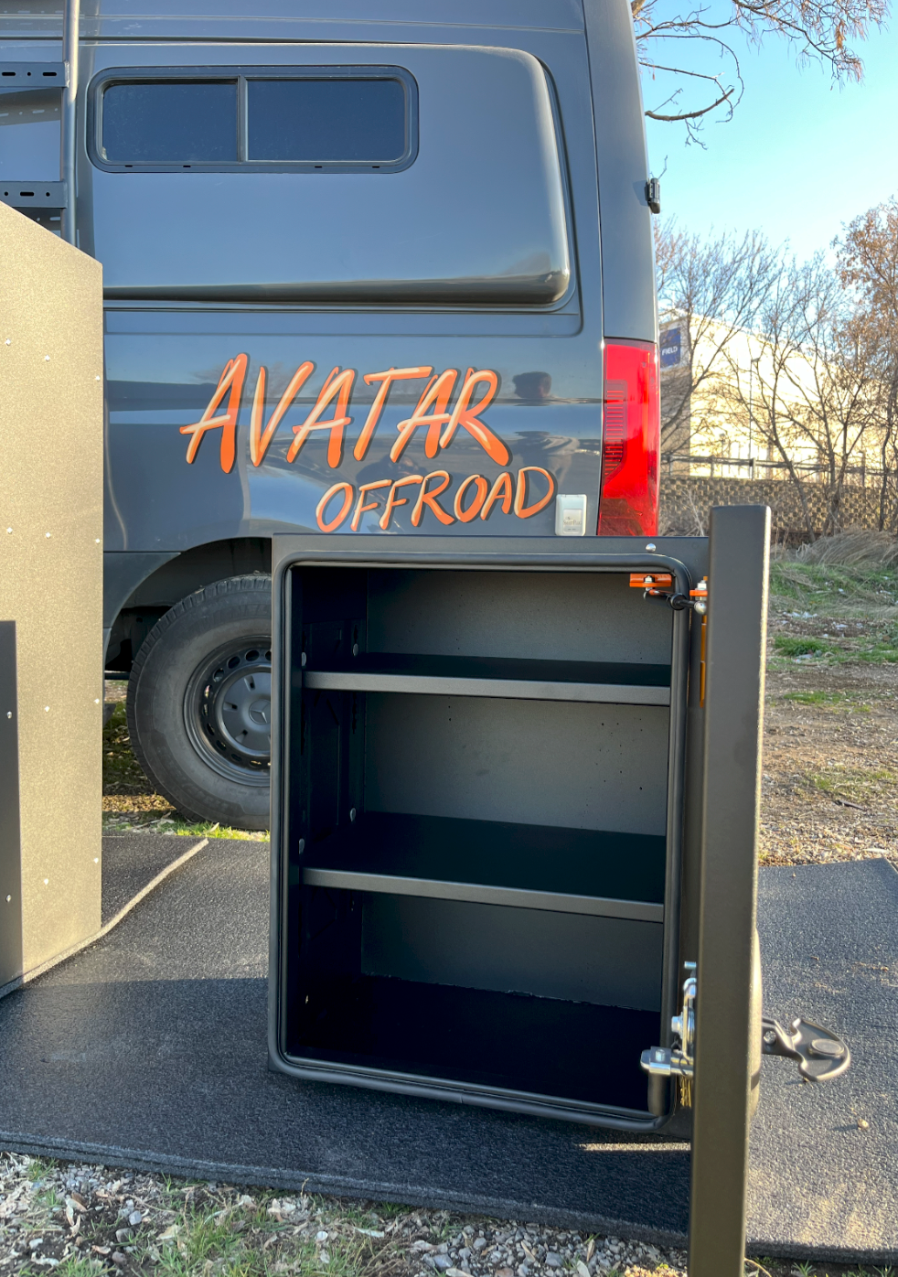 Small storage box from Avatar Offroad Kilo Box, durable plastic container for organizing tools and equipment.