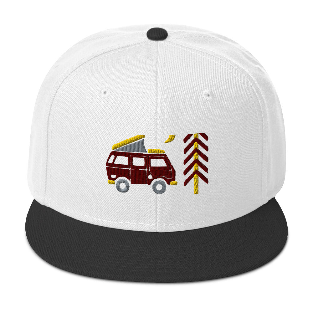 Go Outside Van & Moon Snapback Hat