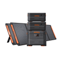 Jackery Solar Generator 2000 Plus with multiple output ports and solar panels for portable off-grid power.