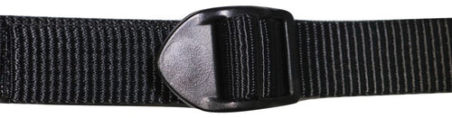 10 ft black spa hot tub cover with adjustable wind straps and Nexus lock from RatchetStrap.Com for secure fit and protection.