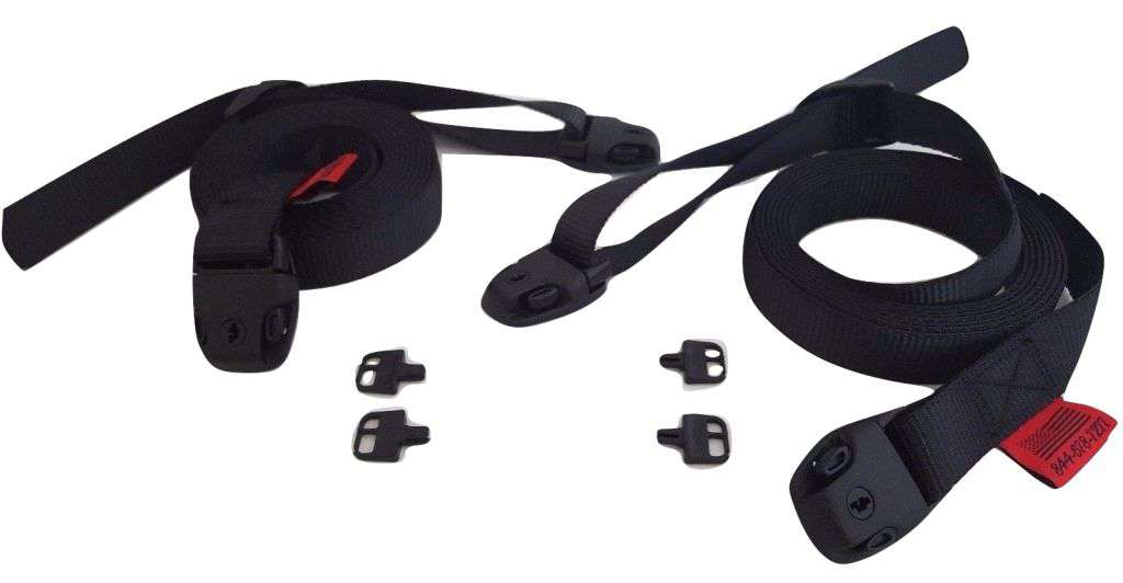 10 ft black spa hot tub cover with adjustable wind straps and Nexus locks, featuring durable ratchet straps for secure fit.