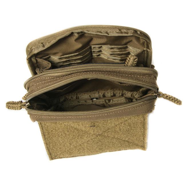 HCC Tactical sporran hanger pouch in tactical design, showcasing durable material and adjustable straps.