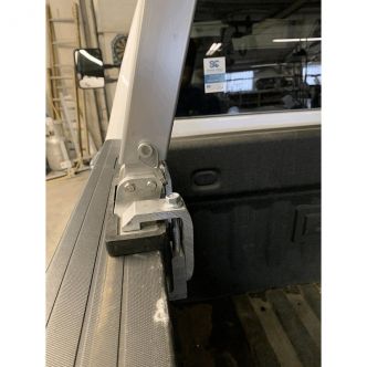Backcountry Sportsman Tuff Truck Rack with loading bars on Toyota Tacoma, showcasing the rugged truck rack set for enhanced cargo capacity.