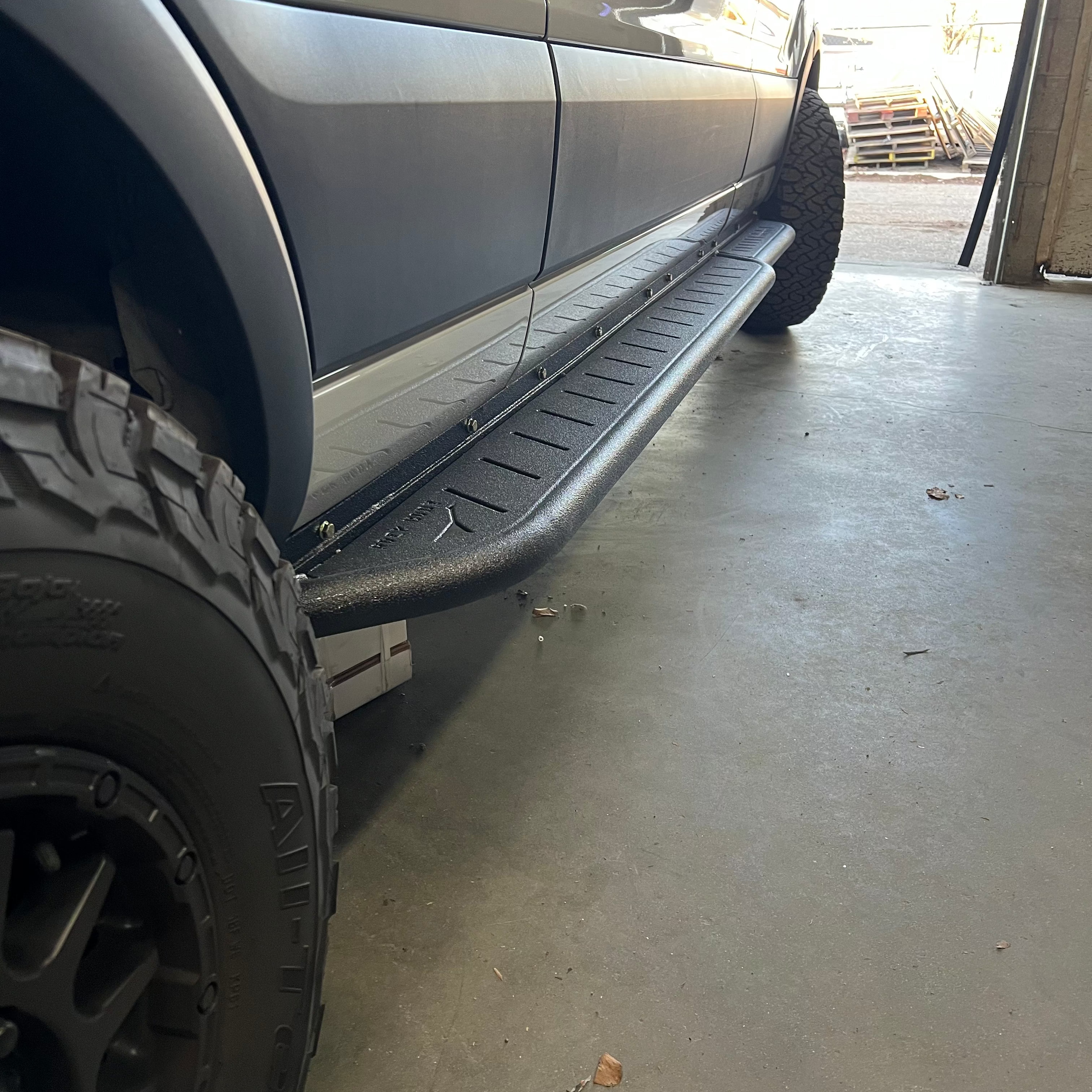 Mercedes Sprinter Rockbody Side Steps by Avatar Offroad, durable side steps fitted to enhance access and protection for the van.