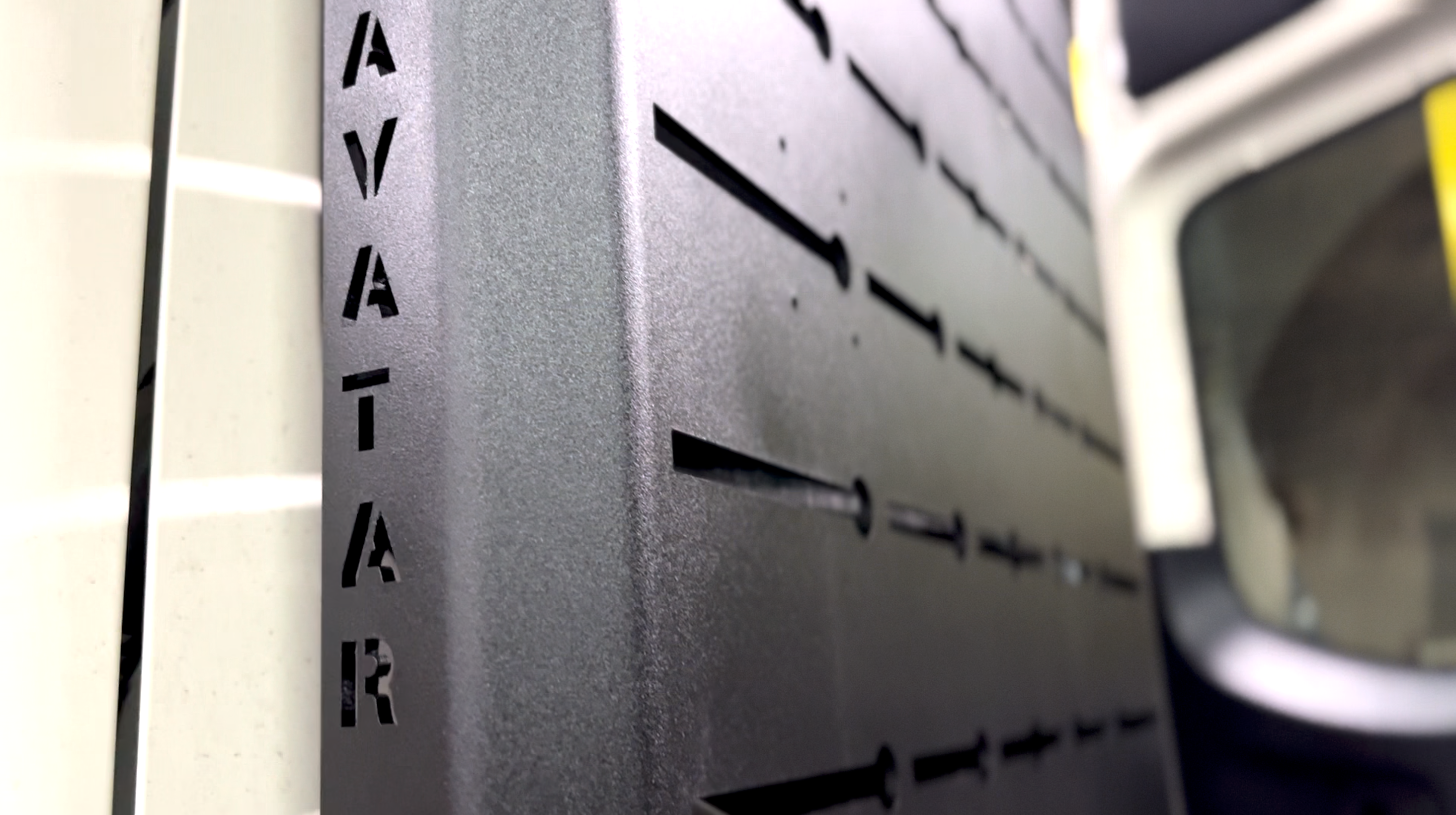 Avatar Offroad Sir Packs-a-lot storage mount installed inside a Sprinter van, showcasing durable mounting solution for organized storage.