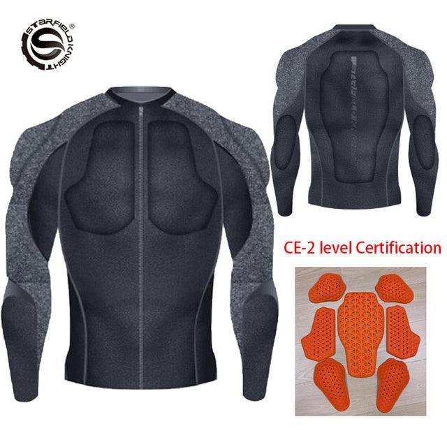 Bean's Moto Booth Star Field Knight™ slim fit motorcycle armor jacket for men, featuring durable fabric and protective padding.
