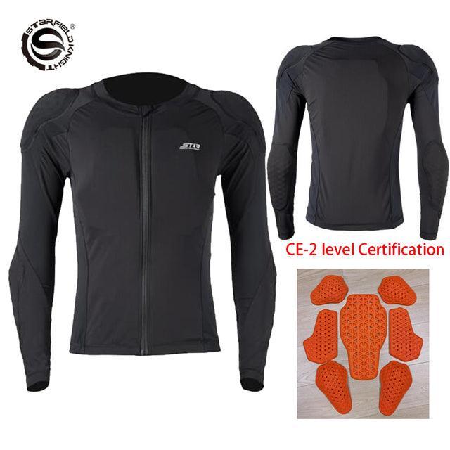 Men's STAR FIELD KNIGHT™ slim fit motorcycle armor jacket by Bean's Moto Booth, featuring durable fabric and protective padding.